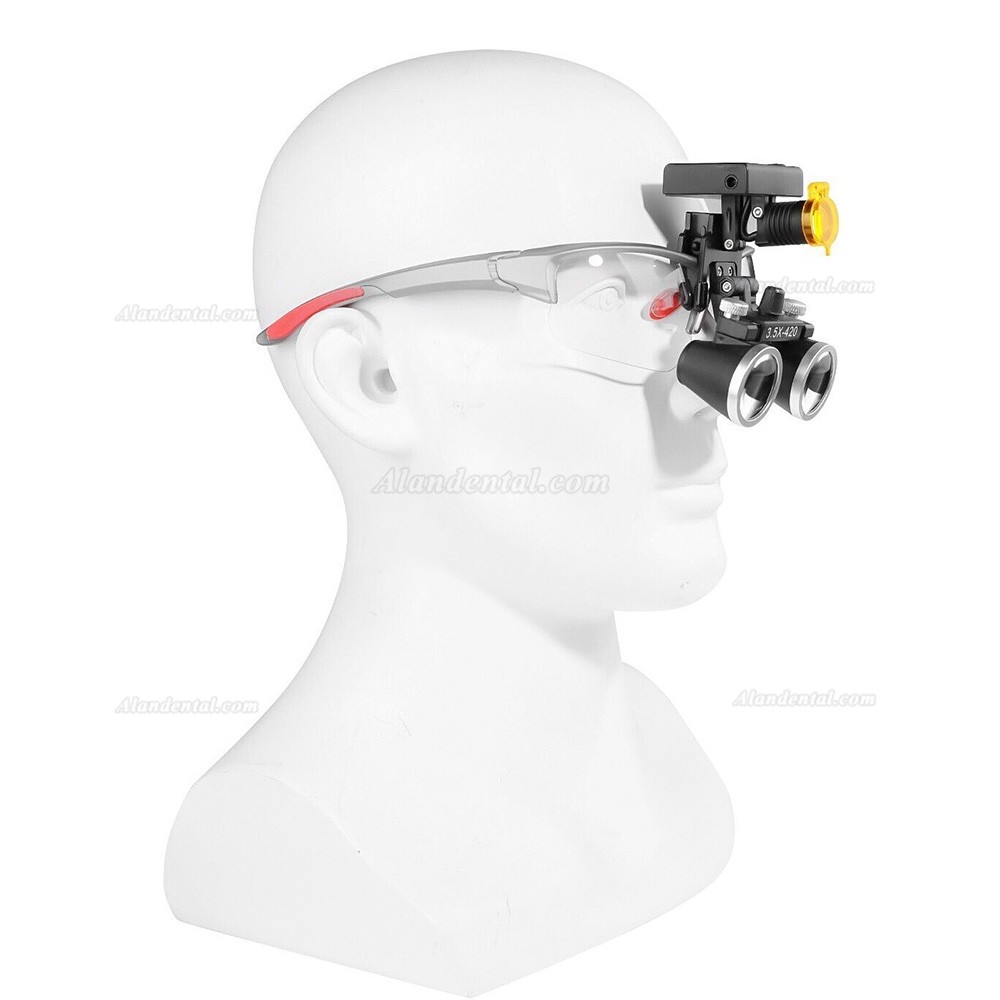 YUYO DY-117 3.5X Dental Binocular Loupes + DY-010 Wireless 3W LED Headlight